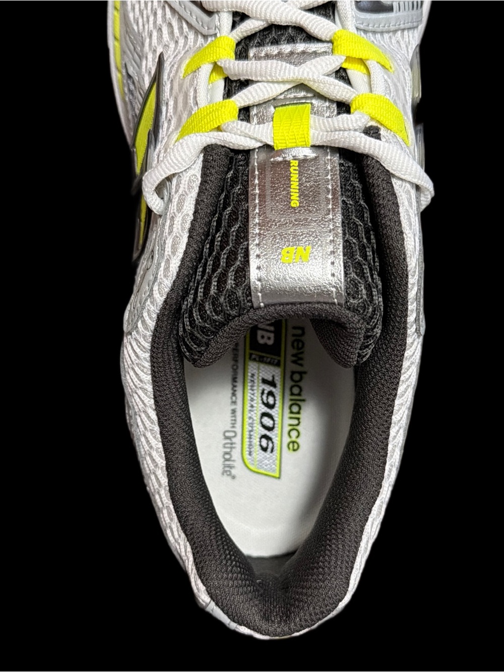 New Balance U1906R Gray Runners with Neon Yellow Unisex M/10.5 W/12 - Picture 10 of 13